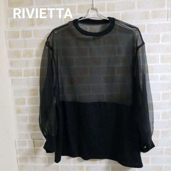 RIVIETTA シアー切替トップス