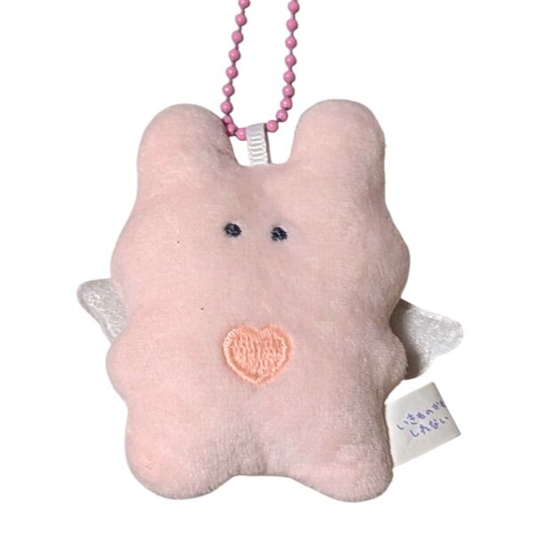 新品 キーホルダー いきものかもしれない いいこわるいこ うさぎ つぶらな瞳 天使 マスコット ぬいぐるみ