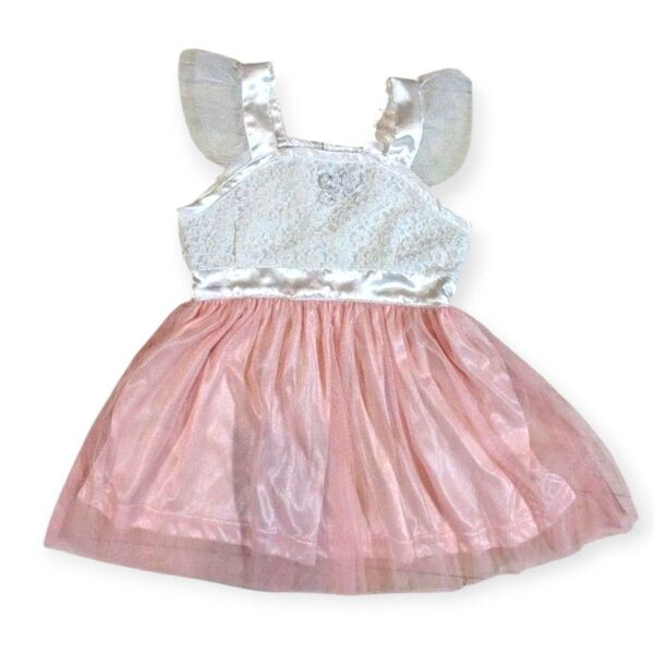 ワンピース キッズ 90 ドレス 夏 ファッション 子供 服 女の子 パーティ 結婚式 ピンク 白 レース オシャレ かわいい