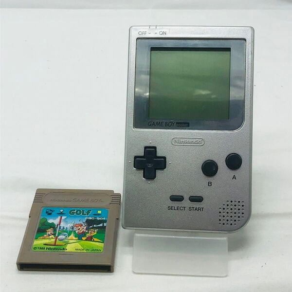 ゲームボーイポケット シルバー 本体 ソフト付き 動作美品