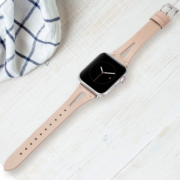 Apple Watch バンド アップルウォッチ 38mm 40mm 41mm レザー 本革バンド ベルト ベージュ