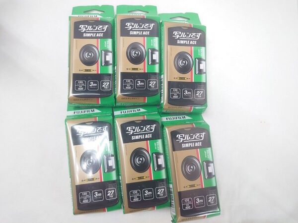 富士フイルム 写ルンです シンプルエース 使い捨てカメラ6本セット