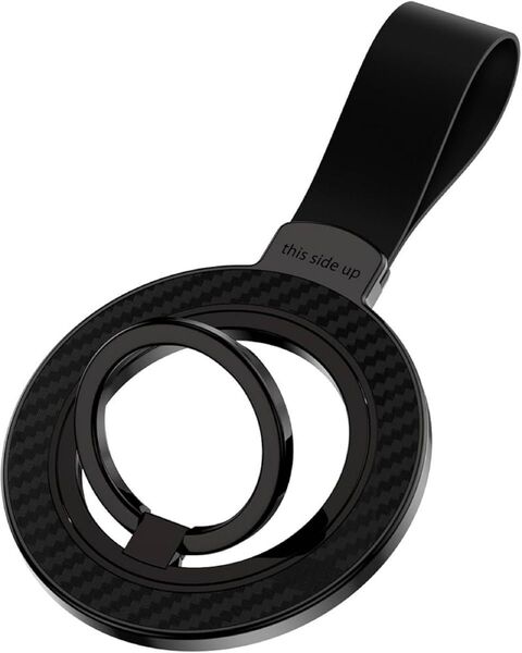 スマホリング マグセーフリング 角度調整可/360°回転 ブラック