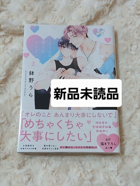 心くんは愛とかいらない 2巻 鉢野うら コミック BL 花丸コミックス 白泉社