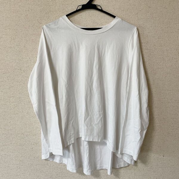 mizuiro ind ミズイロインド 長袖 Tシャツ おしゃれ ヘムライン 綿 ロンT クルーネック