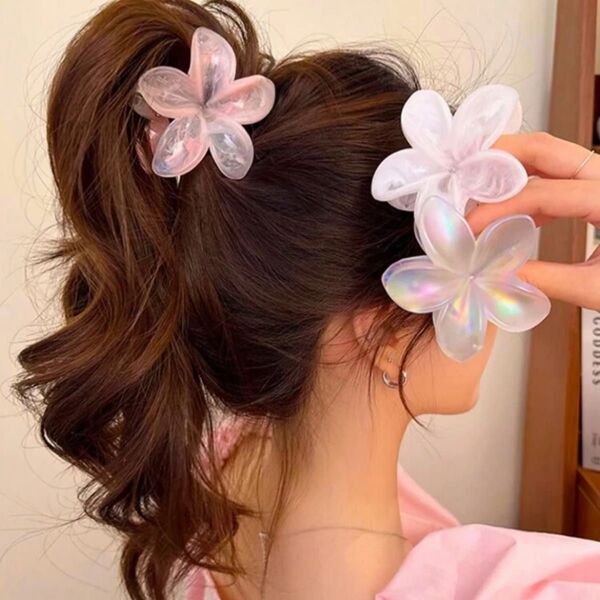 花 クリップ ヘアアレンジ ヘアアクセサリー 髪飾り バンスクリップ ヘアクリップ 髪留め フラワー