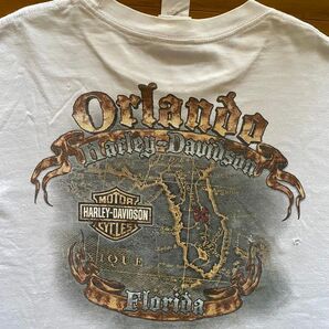 【Harley-Davidson 】オーランド限定Tシャツ|両面プリント・VFタグ・フロリダ地図柄 サイズ2XL 相当