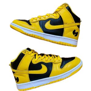 NIKE DUNK HIGH Wu-Tang風 カスタムモデル(ブラック/イエロー)サイズ 27.0cm