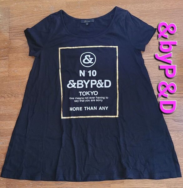 & by P&D チュニックTシャツ カットソー ラメ 姉 ギャル 平成 00s y2k セレブ