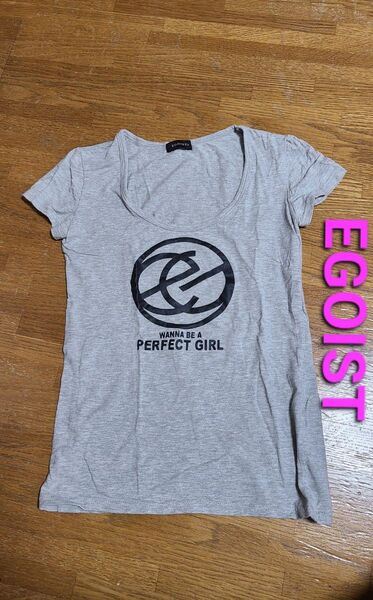 EGOIST ロゴTシャツ グレー 平成 ギャル 00s y2k フェアリーグランジ 姉 Ageha egg 109