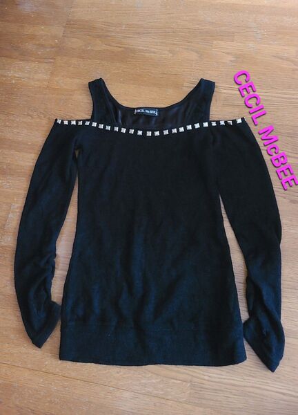 CECIL McBEE オフショルダートップス スタッズ レース 平成ギャル 00s y2kグランジ姉 Ageha egg
