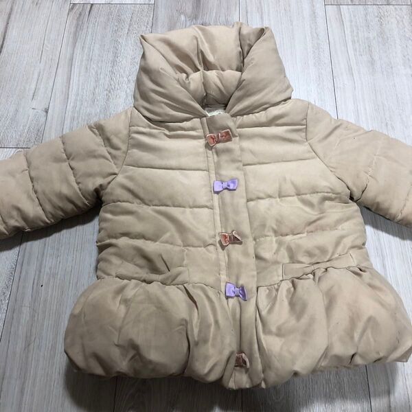 コート キッズ 綿入り 女の子 ダウン ジャケット 90