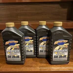 新品未開封 スペクトロ エンジンオイル 4本セット 20W-50 vmax v-max ハーレー