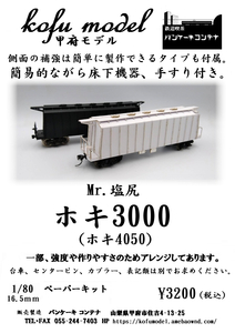 ホキ3000（ホキ4050）　1/80　甲府モデル（パンケーキコンテナ）