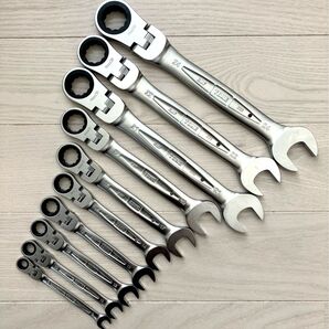 TONE トネ 首振ラチェットめがねレンチ、コンビレンチ10点セット