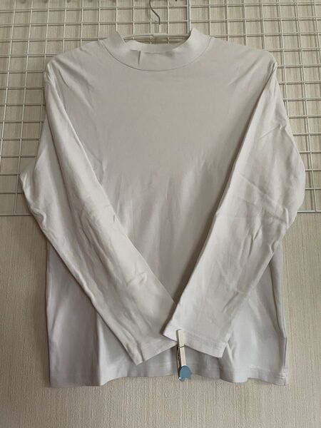ハイネック長袖Tシャツ ホワイトM
