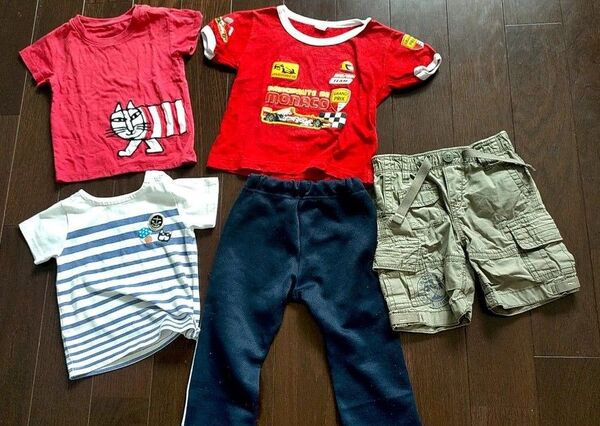子供服 男の子 Tシャツ トップス ハーフパンツ まとめて 車 Monaco ジャンク 80サイズ