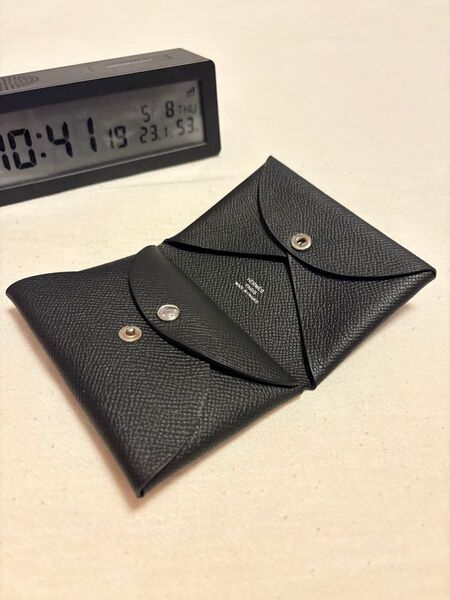 【新品・未使用】エルメス HERMES カルヴィデュオ ノワール財布 ブラック 小銭入れ コインケース 正規品 本店購入
