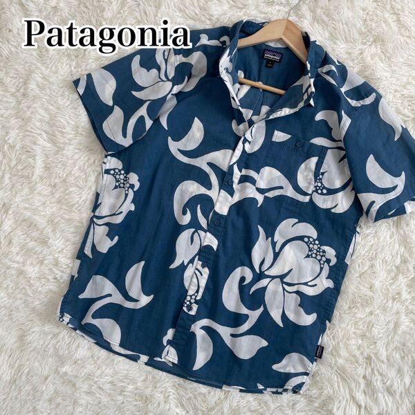 Patagonia パタゴニア パタロハ アロハシャツ くすみカラー 516 半袖 L ゴートゥシャツ 17年