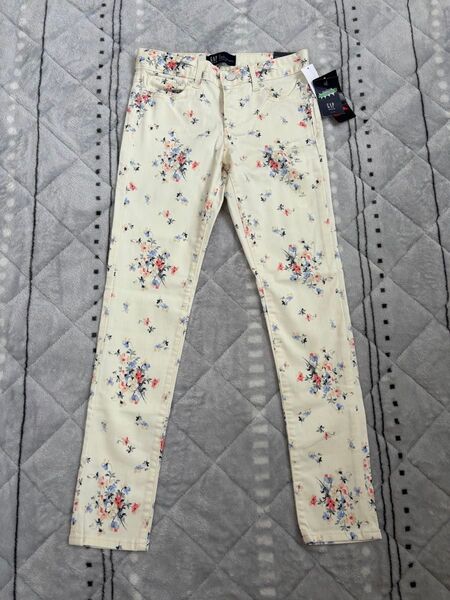 新品 未使用 GAP キッズ 140 パンツ スキニー 女の子 花柄