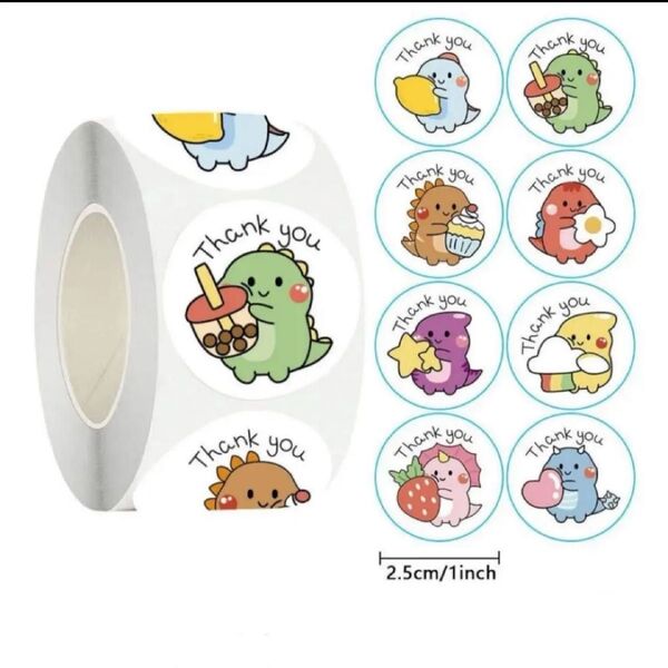 春新龍のThank you丸タイプシール 1ロールのみ配送 ハッピーGWセール中 ¥550-50美品早い者勝ち