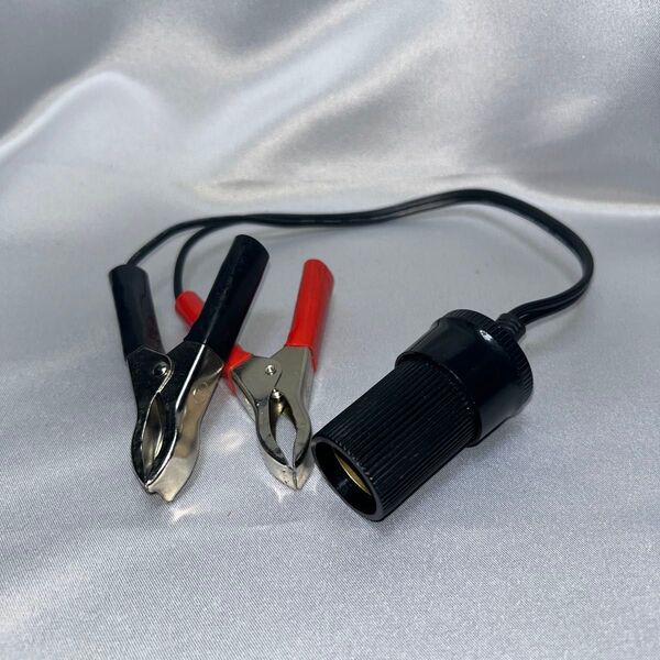 バッテリー シガーソケット 電源取り出しワニ口 クリップ