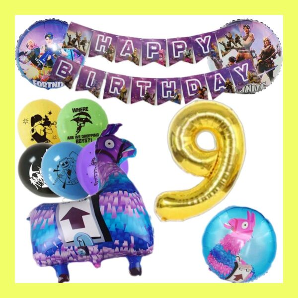 誕生日フォートナイトバルーン 誕生日バルーン 32インチナンバーバルーン