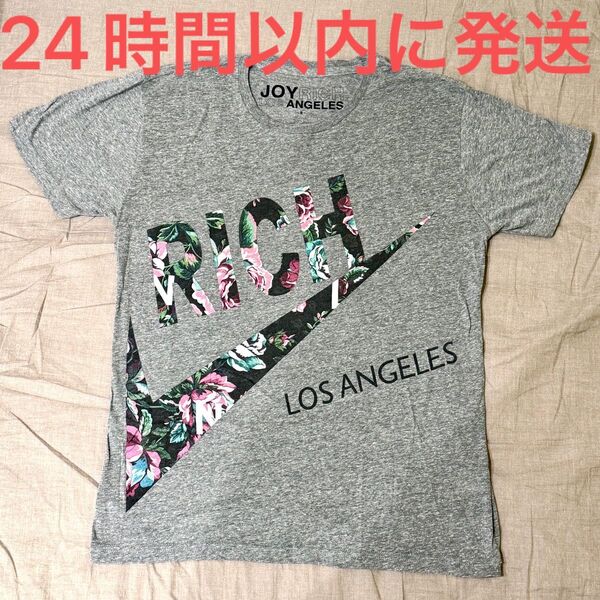 ジョイリッチ joyrich Tシャツ 半袖 グレー 灰色 Sサイズ 花柄 NIKE ナイキ