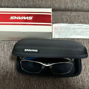 SWANS スポーツメガネ マットシルバー度付対応