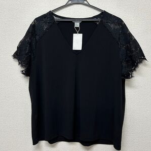 H&M レース トップス ブラック XLサイズ