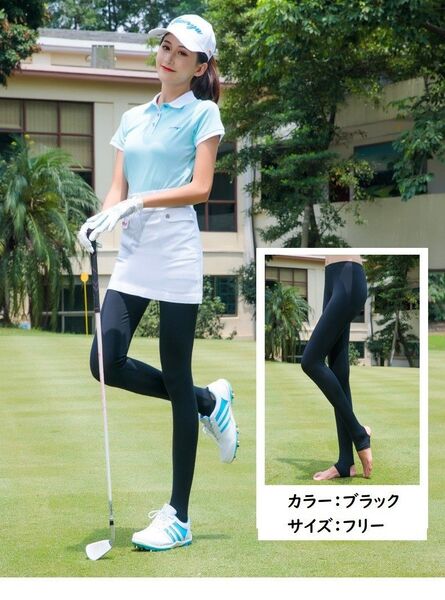 ゴルフ レギンス スポーツパンツ スパッツ UVカット アウトドア スポーツ トレーニング