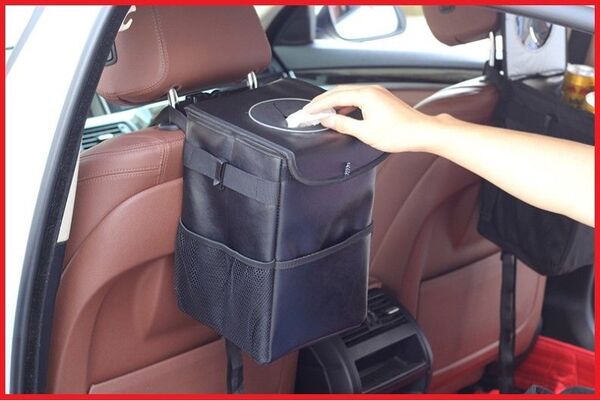 車用ゴミ箱 車載ゴミ袋 車用収納ケース 防水 倒れない シートバックポケット