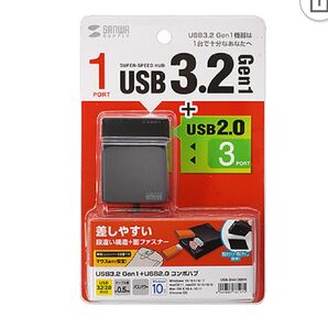 【新品未開封】定価以下!最終値下げ!サンワサプライ USB3.2Gen1+USB2.0コンボハブ USB-3H413BKN