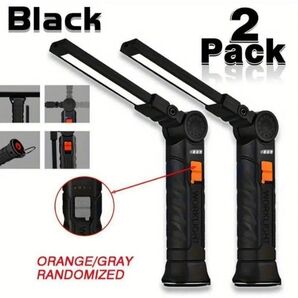 2PC LEDワークライト USB充電式 マグネットフック搭載. お買得