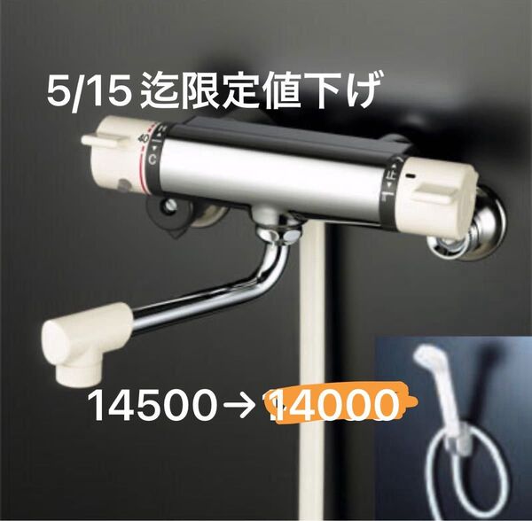 KVK サーモスタット式シャワー KF800W 寒冷地用