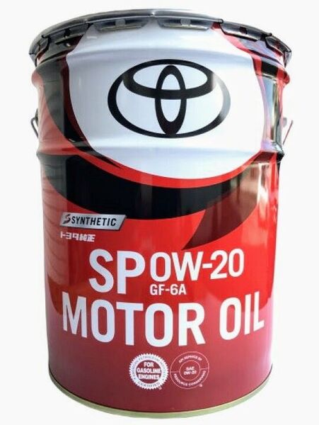 TOYOTA(トヨタ)エンジンオイル トヨタ純正 モーターオイル 0W-20 SP 合成油 20L 08880-13203送料込み