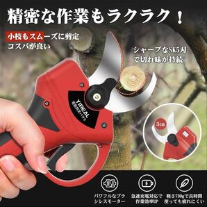 電動剪定バサミ 【山本造園会社監修】剪定バサミ 切断径30mmの電動バサミ 2段階開き角度調節可