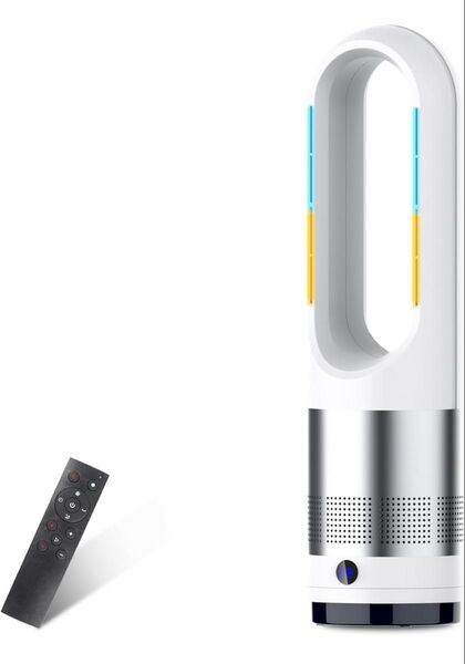 タワーファン 扇風機 セラミックヒーター【2025最新型&冷暖両用&羽根なし】スリム扇風機 3段階暖風