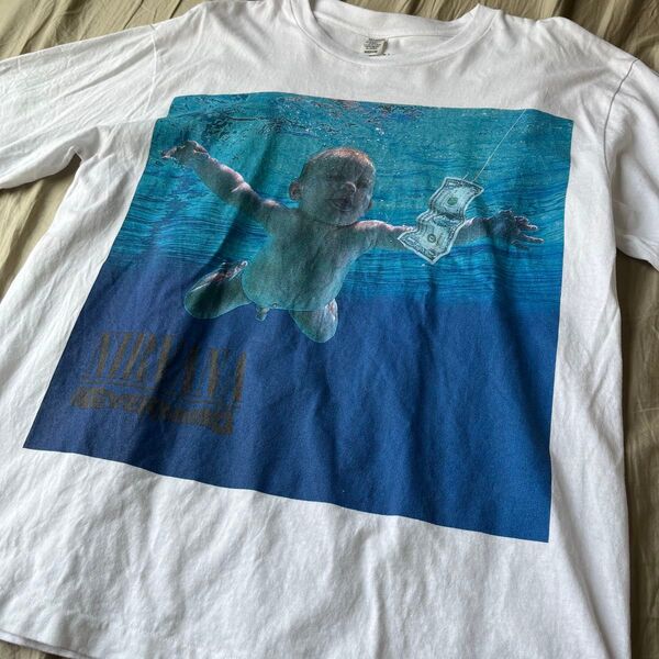 NIRVANA ニルヴァーナ 半袖Tシャツ 白 NEVERMIND M