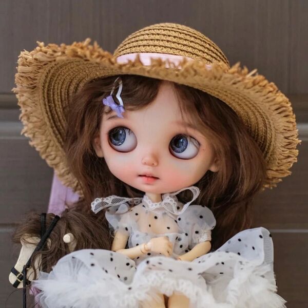 ドール用 blythe ネオブライス 麦わら帽子 ブライス帽子 アウトフィット