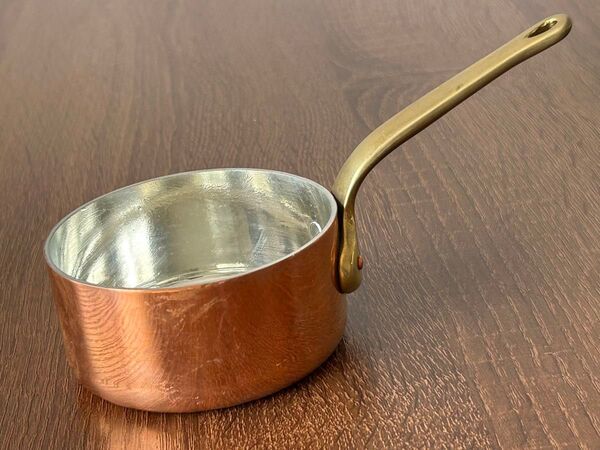ミニソースパン 8㎝ 銅製 COPPER WARE JAPAN 片手鍋 業務用 温め 食洗機対応 プロ使用 おしゃれ 盛り付け用