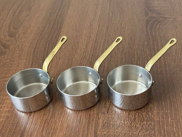 ミニソースパン ステンレス 6㎝ 片手鍋 業務用 温め 食洗機対応 シルバー プロ使用 小さめ おしゃれ 盛り付け用 3個セット
