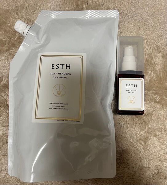 エス クレイヘッドスパシャンプー 2ヶ月分 ESTH 3回目購入ヘアオイルつき
