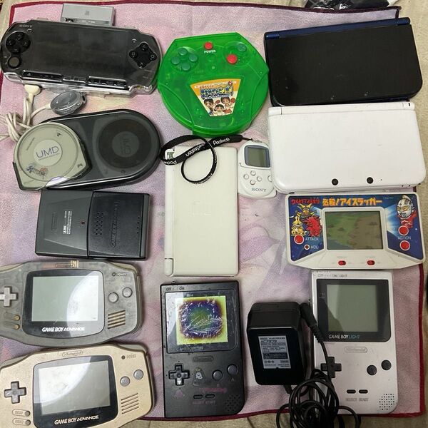 new 3DSLL PSP GBA ゲームボーイポケット ゲーム機セット まとめ ポケットステーション