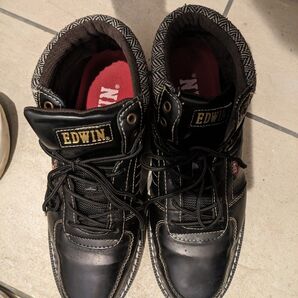 EDWIN ハイカットスニーカー ブラック 26センチ
