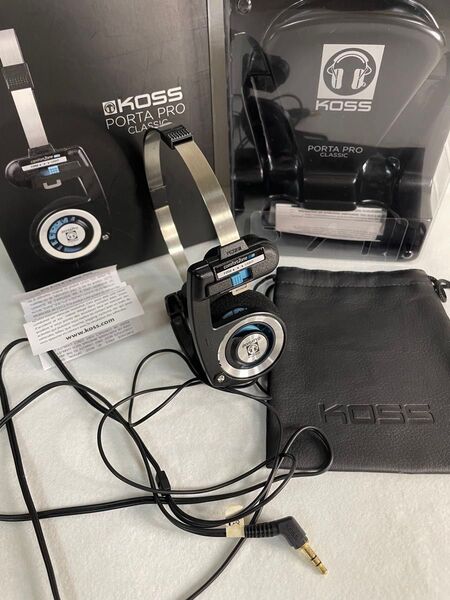 KOSS PORTA PRO CLASSIC オープン型 ヘッドホン コス ポタプロ 箱、ポーチ 有線ヘッドホン