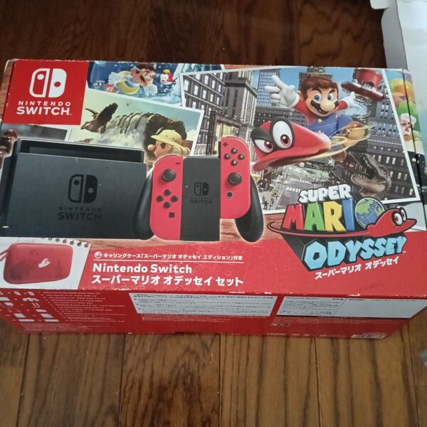 Nintendo Switch スーパーマリオオデッセイセット ソフト無し タバコ臭有り ジャンク扱い 簡易動作確認済み