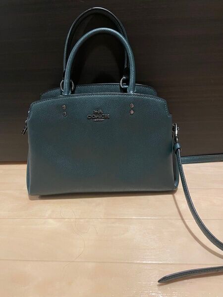 COACH ショルダーバッグ グリーン レザー