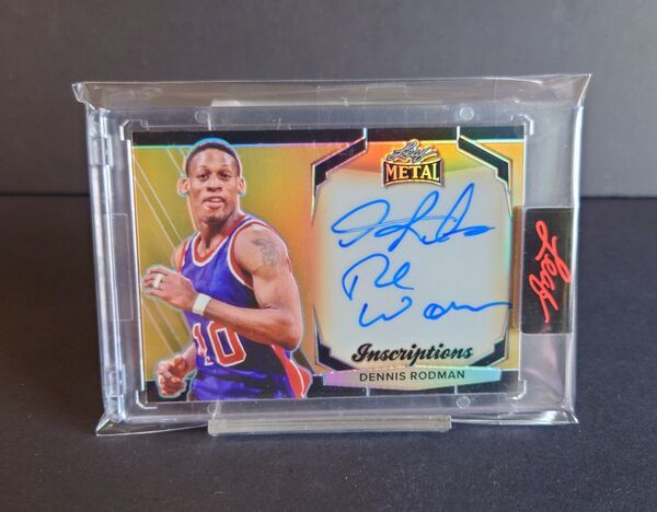 Dennis Rodman 直筆サイン インスク入り auto デニス・ロッドマン Leaf metal