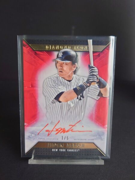 Topps 松井秀喜 Diamond Icons 直筆サイン レッドインク Auto 5シリ ファーストナンバー 1/5